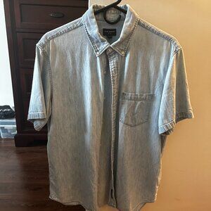 Club monaco denim short sleeve shirt